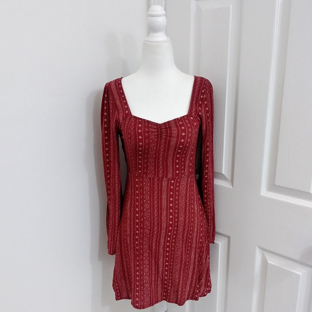Altar'd State Red and White Striped Dress